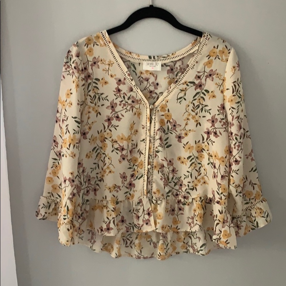 Floral Crop Blouse (Never Worn)